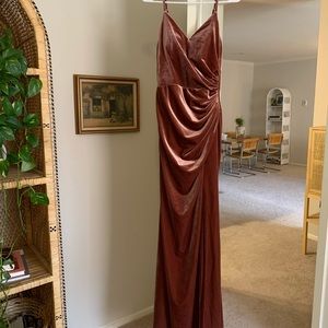 Revelry Rory Velvet Dress - size 4 - dusty rose